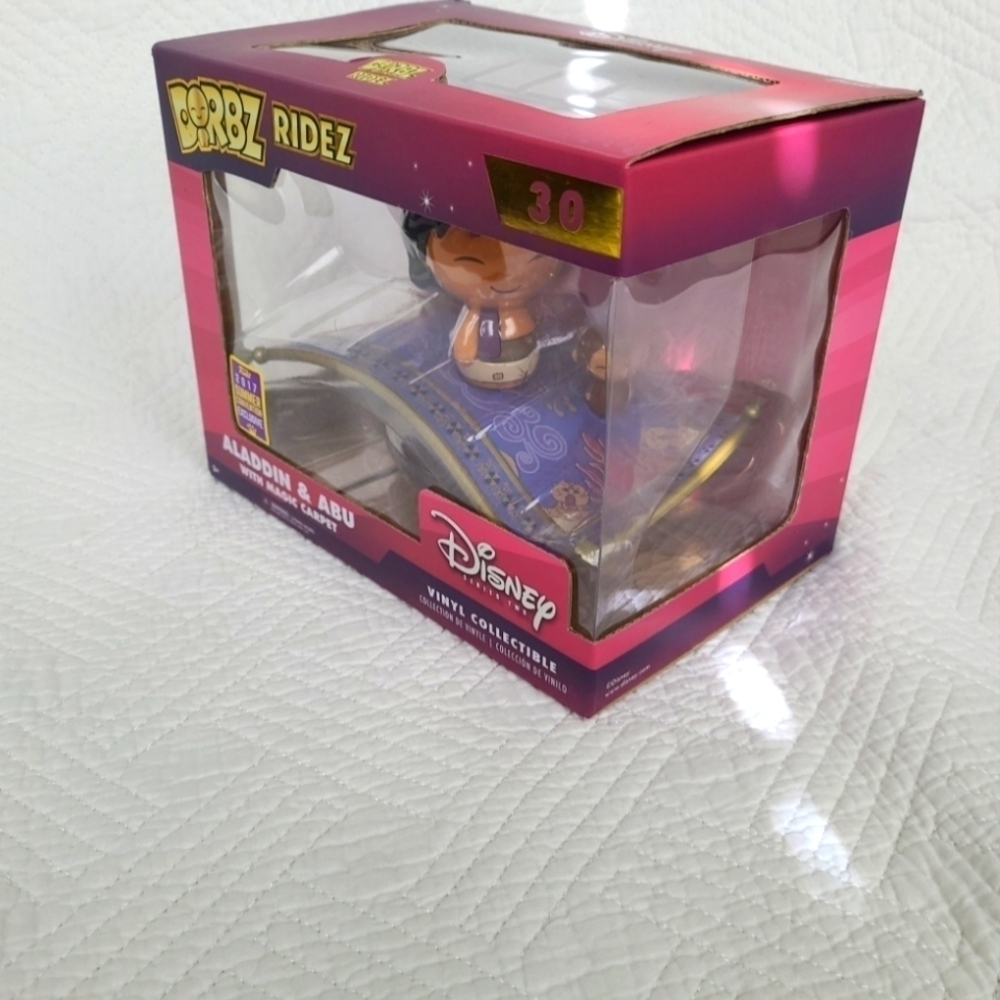 DISNEY Funko Dorbz Rides Aladdin & Abu With Magic Carpet VENYL COLLECTIBLE.